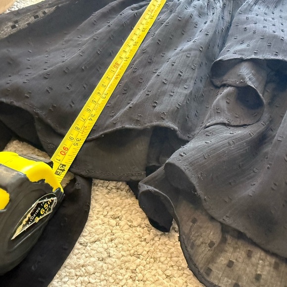 NOT FOR SALE Saints size 6 GUC sheer sleeved Black Wrap Dress with soft ruffles - Picture 10 of 15